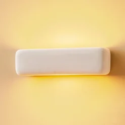 SOLLUX LIGHTING Væglamper|Væglamper>Væglampe Noris op/ned i hvid keramik