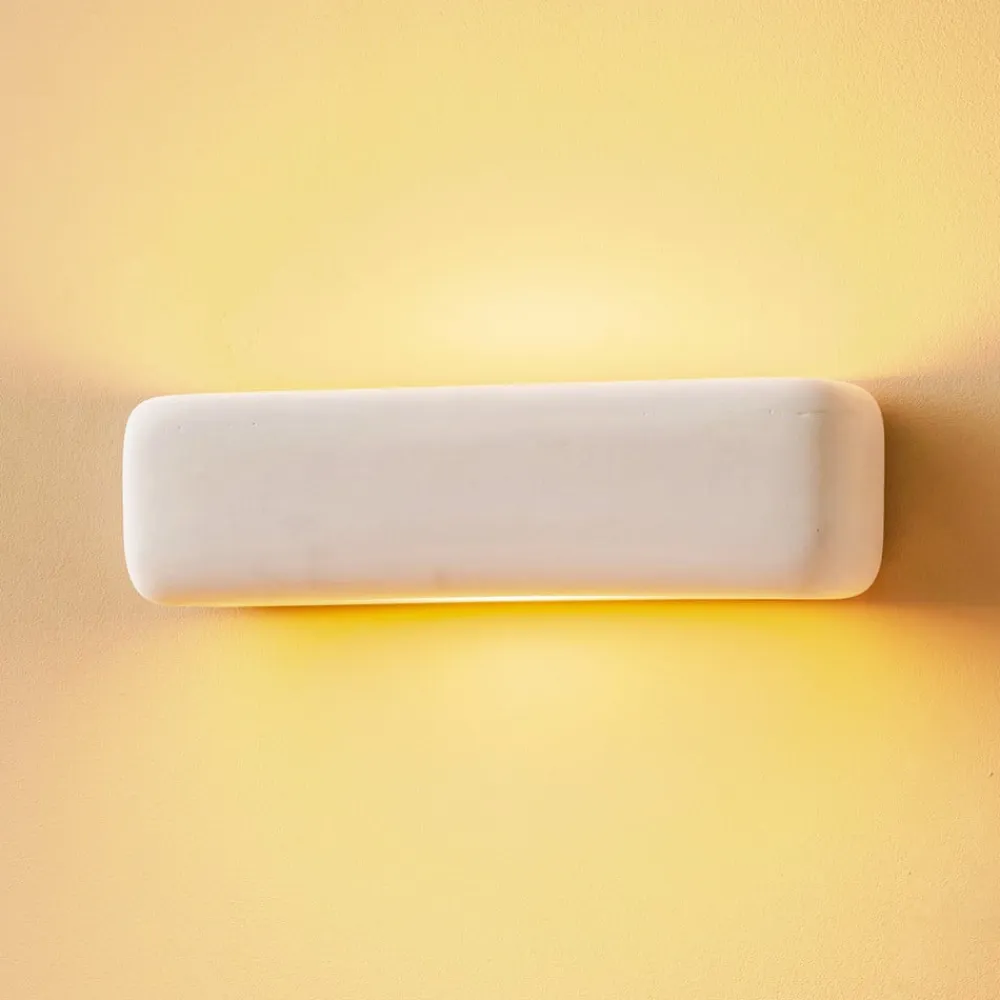 SOLLUX LIGHTING Væglamper|Væglamper>Væglampe Noris op/ned i hvid keramik