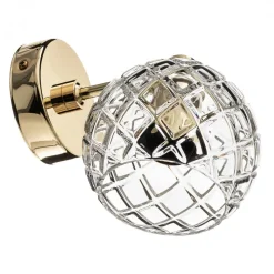 Argon Væglampe Odel med dekoreret glasskærm