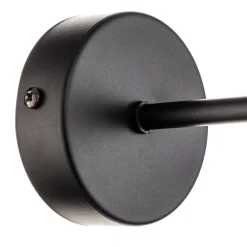 Væglampe Ognis K1 med kugleformet skærm, sort/guld^EMIBIG LIGHTING