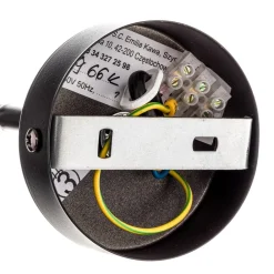 Væglampe Ognis K1 med kugleformet skærm, sort/guld^EMIBIG LIGHTING