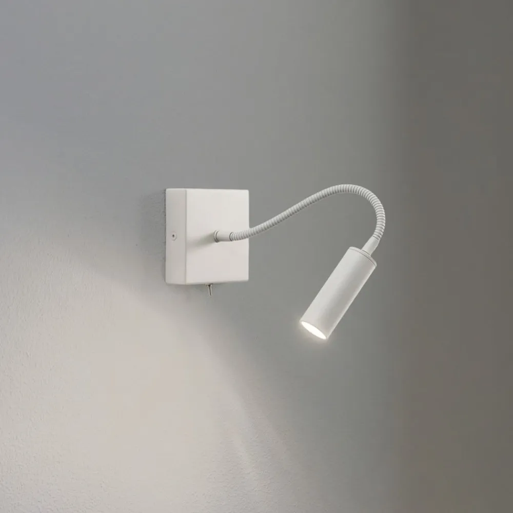 Væglampe Ojos, creme, læselampe, justerbar, 33 cm, G9^Argon Best