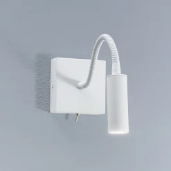 Væglampe Ojos, hvid, læselampe, justerbar, 33 cm, G9^Argon Sale