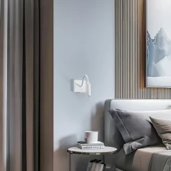 Væglampe Ojos, hvid, læselampe, justerbar, 33 cm, G9^Argon Sale