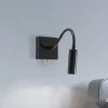 Argon Væglamper|Væglamper>Væglampe Ojos, sort, læselampe, justerbar, 33 cm, G9