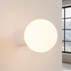 Væglampe ORBI, beige, glas/metal, Ø 12 cm, IP44, G9^SOLLUX LIGHTING Hot