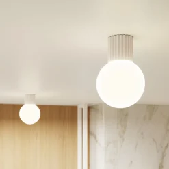 Væglampe ORBI, beige, glas/metal, Ø 12 cm, IP44, G9^SOLLUX LIGHTING Hot