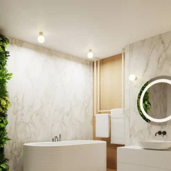 Væglampe ORBI, beige, glas/metal, Ø 12 cm, IP44, G9^SOLLUX LIGHTING Hot