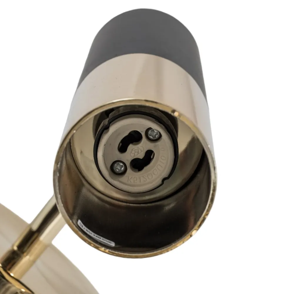 Domiluce Væglamper|Væglamper>Væglampe Orino, sort/guld, metal, GU10