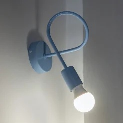 Væglampe Oxford, lyseblå, metal, E27^HELAM Best