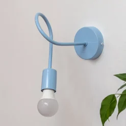 Væglampe Oxford, lyseblå, metal, E27^HELAM Best