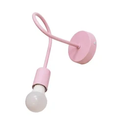 HELAM Væglamper|Væglamper>Væglampe Oxford, lyserød, metal, E27