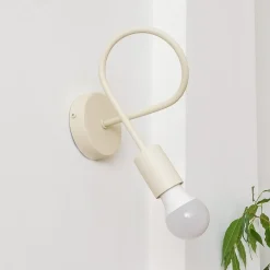 Væglampe Oxford, sandfarvet, metal, E27^HELAM Clearance