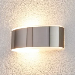 Væglampe Pacon i stål til udendørs brug^Lindby Outlet