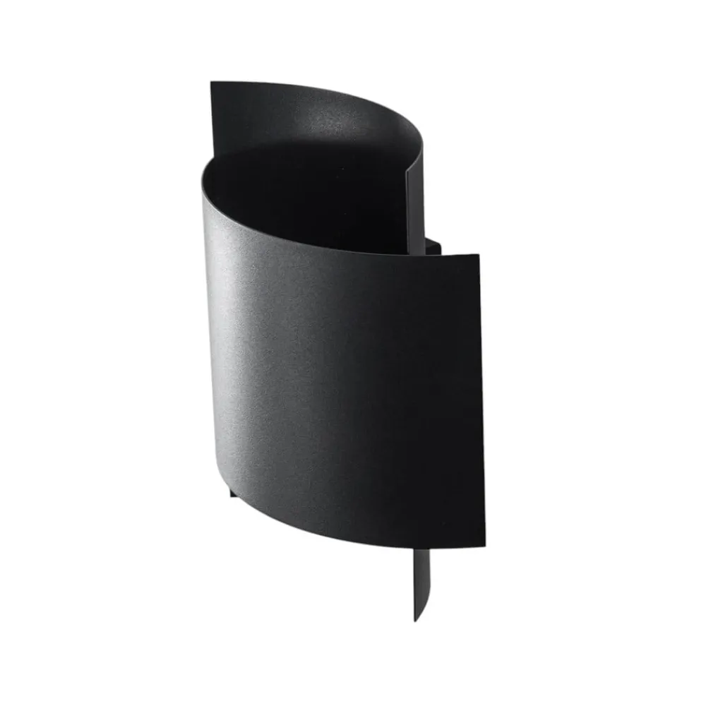 SOLLUX LIGHTING Væglampe Pako af to stålplader i sort