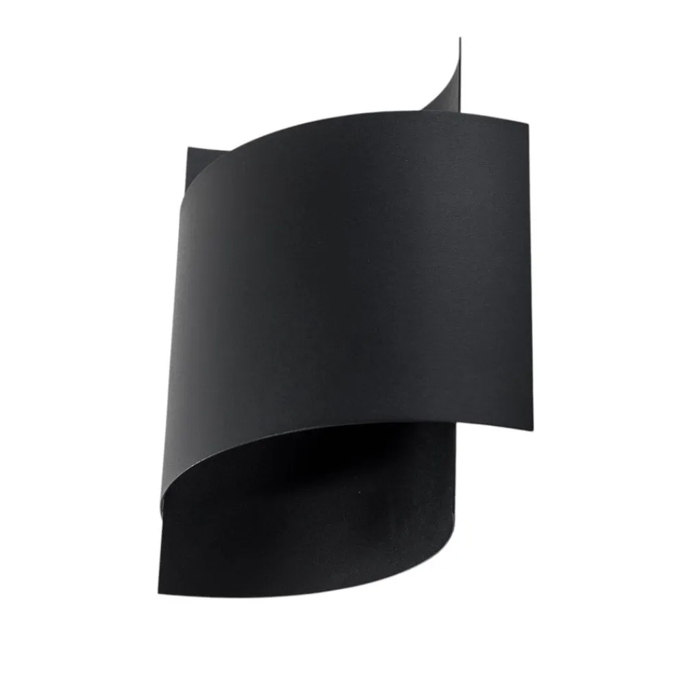 SOLLUX LIGHTING Væglampe Pako af to stålplader i sort