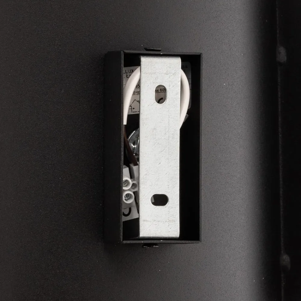 SOLLUX LIGHTING Væglampe Pako af to stålplader i sort