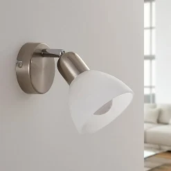 Væglampe Paulina, nikkel satineret^Lindby