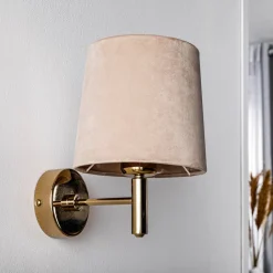 Argon Væglamper|Væglamper>Væglampe Polo, beige/mørk messing