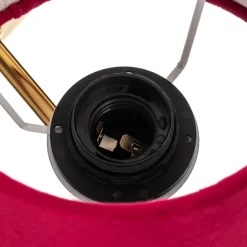 Argon Væglampe Polo, tekstilskærm, messing/pink