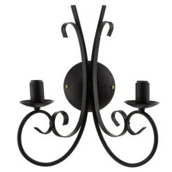 ONLI Væglampe Pompei, 2 lyskilder, sort