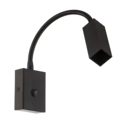 Argon Væglampe Raisio, fleksibel arm, sort