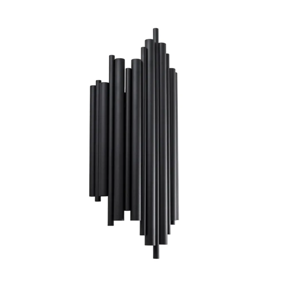 Væglampe Reis, sort, metal, højde 50 cm^Opviq