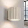 Væglampe RIBLA, beige, Ø 10 cm, metal, G9^SOLLUX LIGHTING