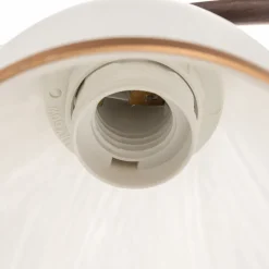 Lamkur Væglampe Roma i hvid og brun