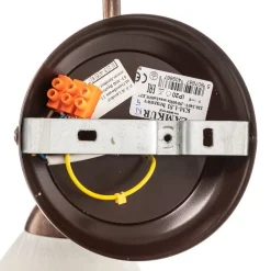 Lamkur Væglampe Roma i hvid og brun