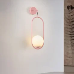 Jupiter Væglamper>Væglampe Samba, 1 lyskilde, pink/hvid