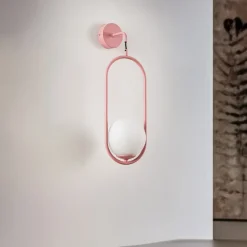 Jupiter Væglamper>Væglampe Samba, 1 lyskilde, pink/hvid