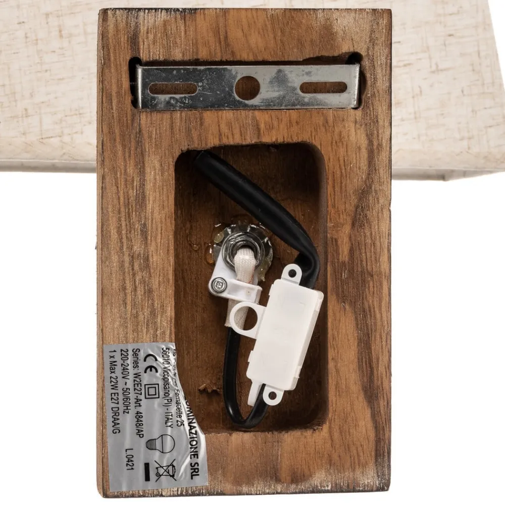 ONLI Gang|Pendellamper>Væglampe Seregon med sten dekoration og stofskærm