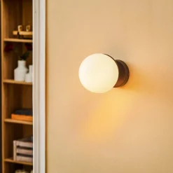 Eko-Light Væglamper|Væglamper>Væglampe Sfera 1 lyskilde glas/sort