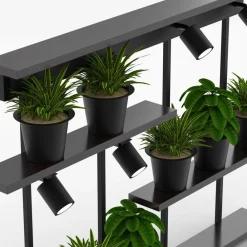 Væglampe Shelf, sort, bredde 102 cm, træ, 4 lyskilder.^Luminex New