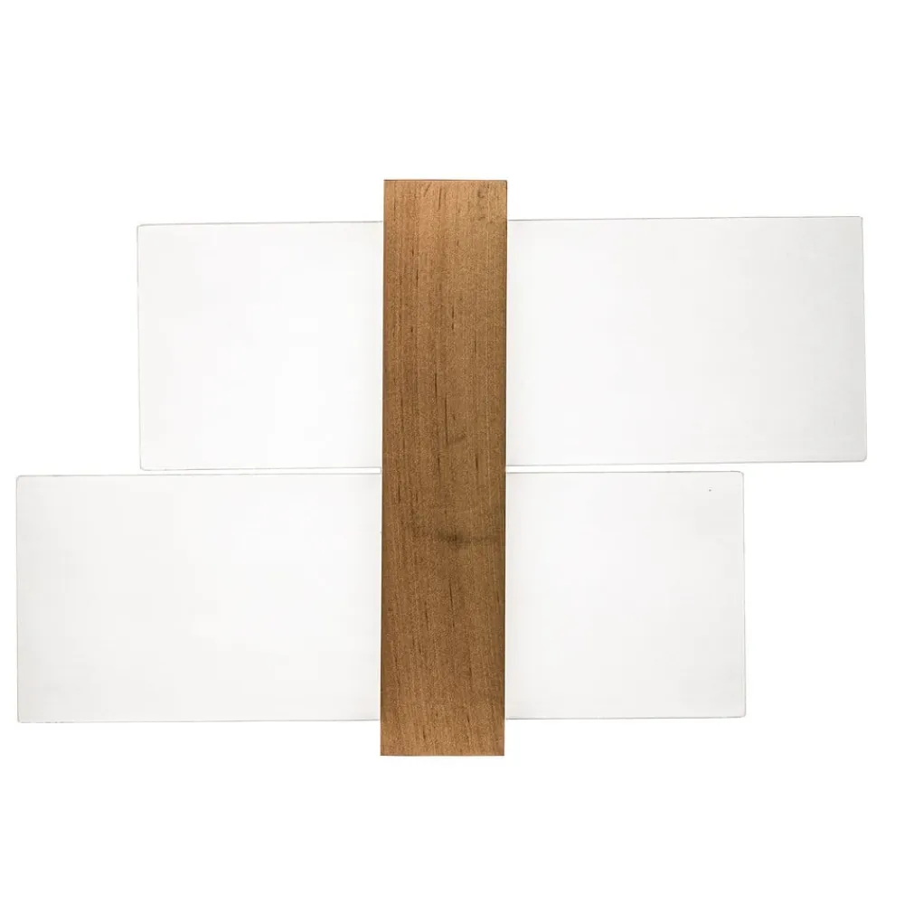 Væglampe Shifted 1, glas og lyst træ^SOLLUX LIGHTING Best