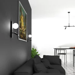 Eko-Light Væglamper>Væglampe Sirio med bevægelig spot, 2 lyskilder