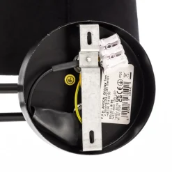 Euluna Væglampe Solo, kegle, velour, sort/sort