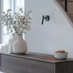 SIGMA Væglampe Sopel, antracit, 1 lyskilde, stål, højde 15 cm