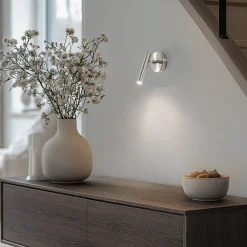 Væglampe Sopel, sølv, 1 lyskilde, stål, G9, højde 15 cm^SIGMA Best