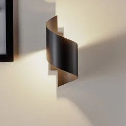 EMIBIG LIGHTING Gang|Pendellamper>Væglampe Spiner sort, højde 30 cm, stål