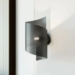 EMIBIG LIGHTING Væglampe Spiral, sort, metal, G9, 29 cm høj