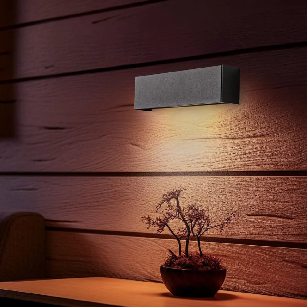 Nowodvorski Lighting Væglampe Straight XS, bredde 26 cm, sort