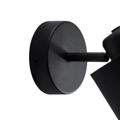 Argon Væglampe Suerte, sort / guld, 1 lyskilde, tekstil, stål