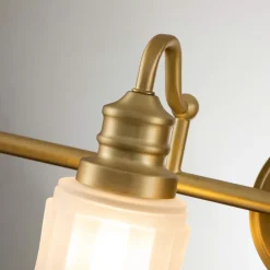 Væglampe Swell IP44, 4-lys, børstet messing^QUOIZEL Best