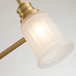 QUOIZEL Væglampe Swell IP44, 3-lys, børstet messing