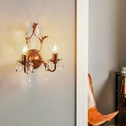 ONLI Væglampe Teresa som lysekrone, 2 lyskilder