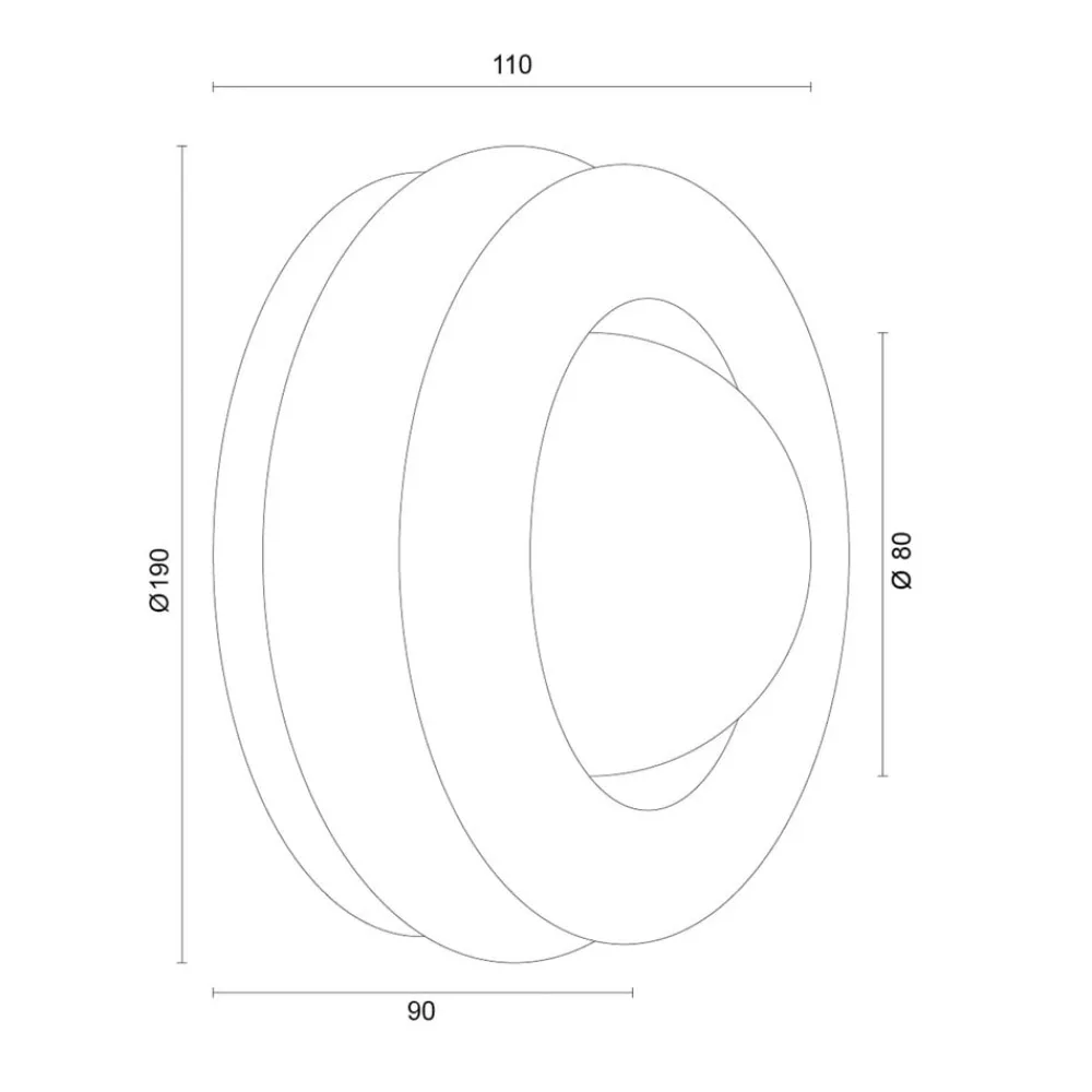 Argon Væglamper>Væglampe Tina, terrakotta/opal, glas, Ø 19 cm