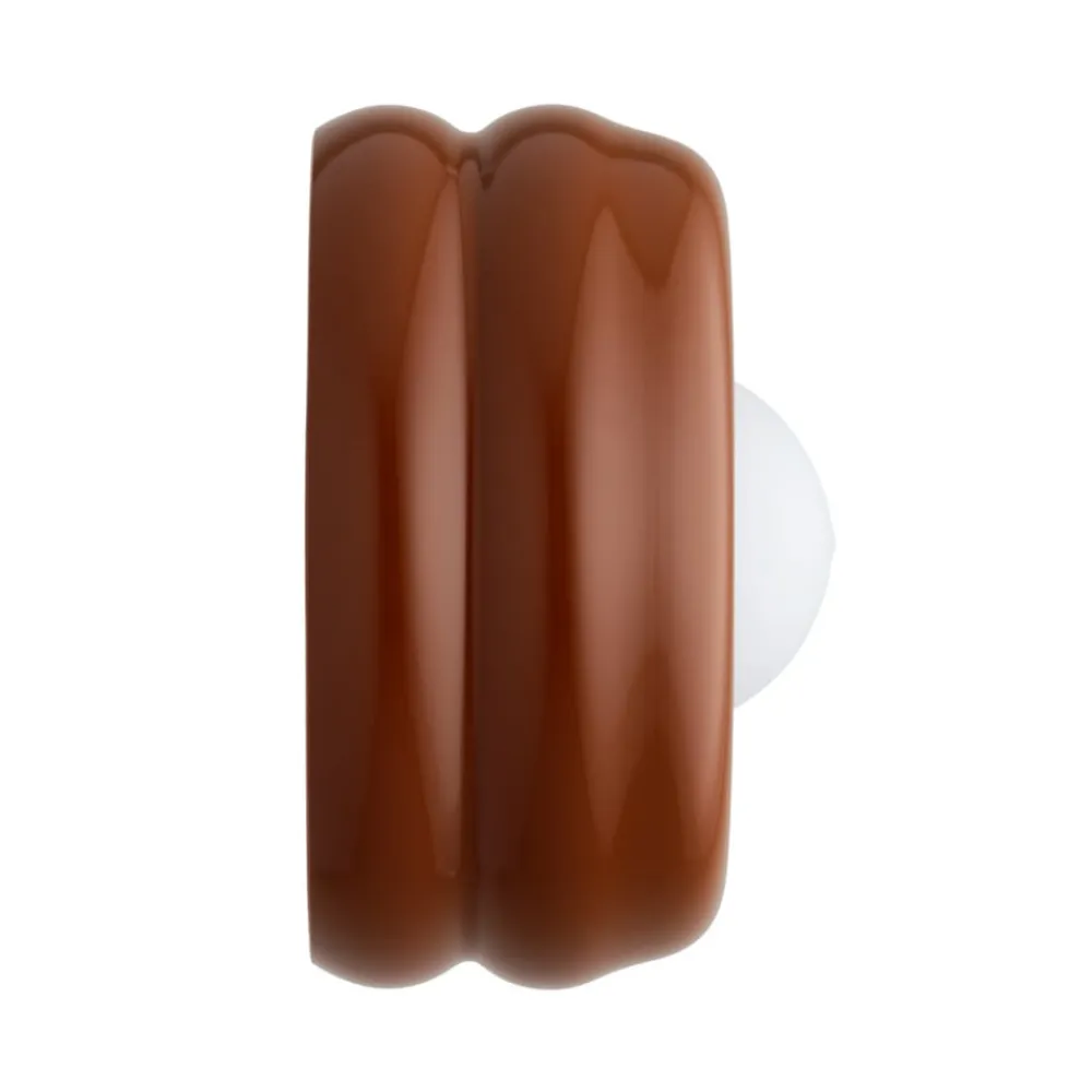 Argon Væglamper>Væglampe Tina, terrakotta/opal, glas, Ø 19 cm