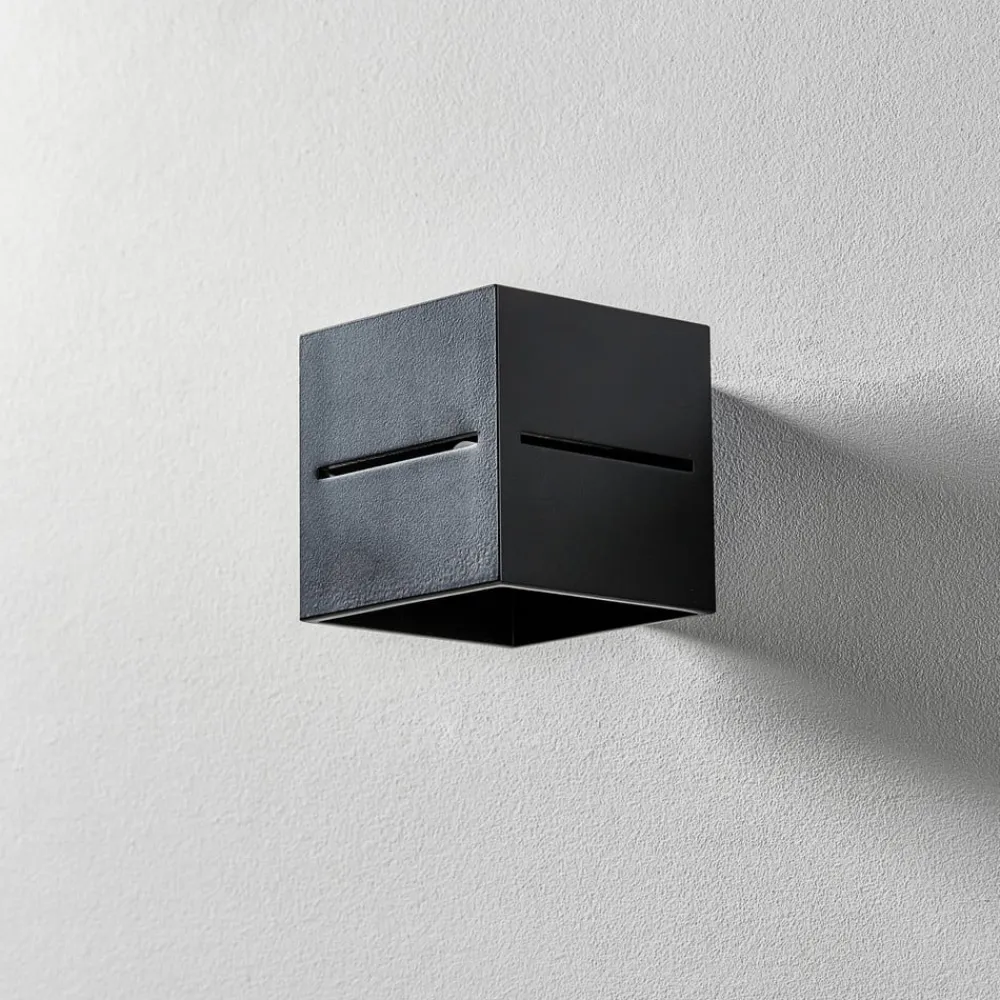 SOLLUX LIGHTING Væglampe Top up/down, sort krop